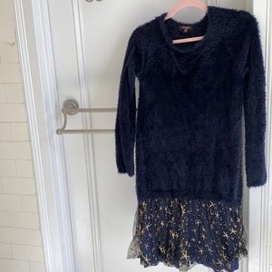 Imoga never worn navy fur dress. Stunning!